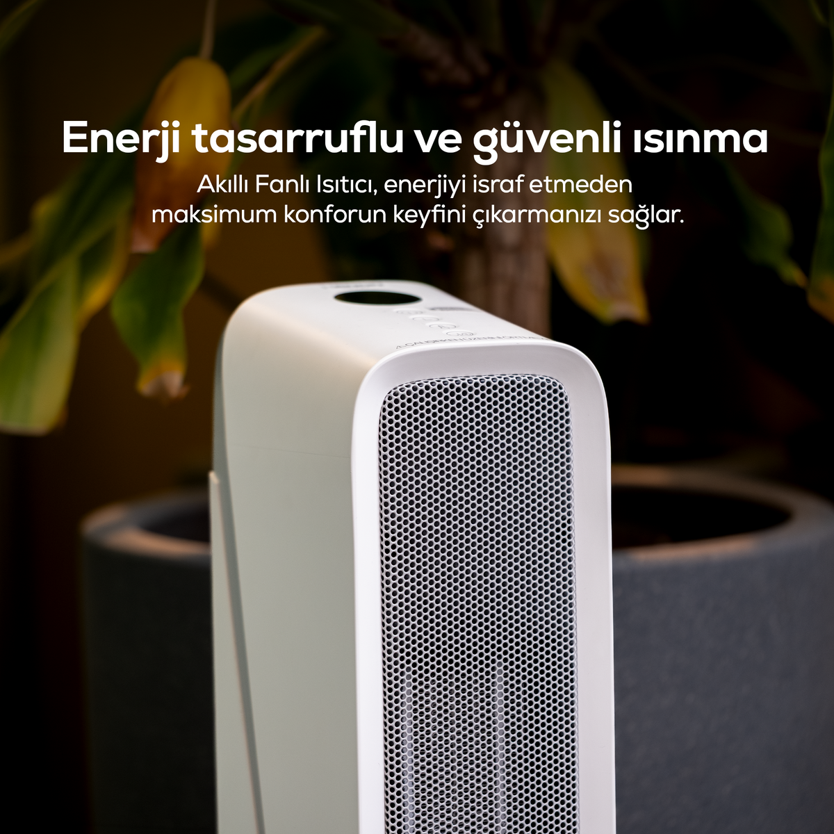 Fanlı Isıtıcı | 2000W, Mobil Kontrol, Kule Tipi, Güvenlikli, 3 Kademeli, Akıllı Isıtıcı (X7440)