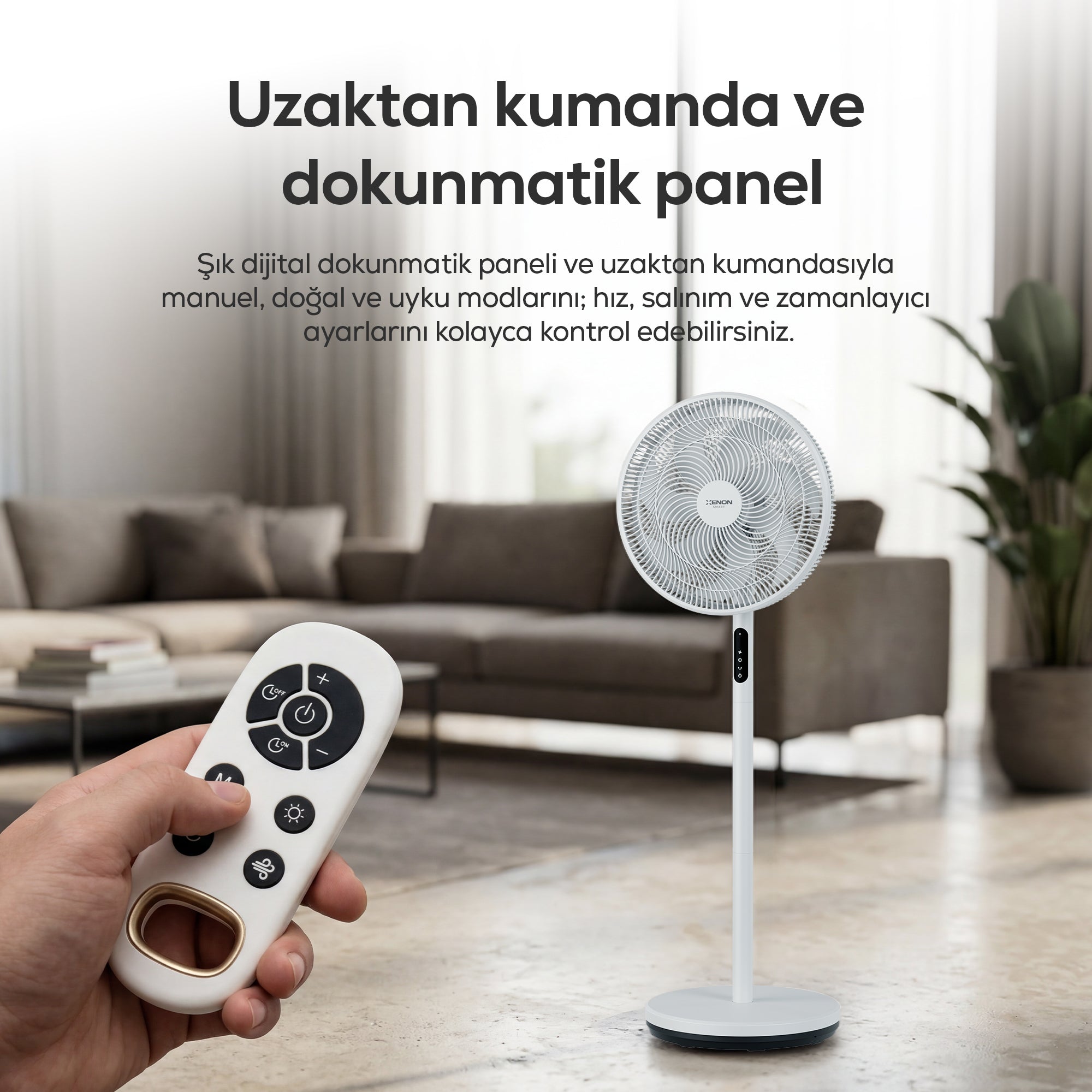 Ayaklı Vantilatör Air Lite | Akıllı, WiFi, 12 Kademe, Kumandalı, Ultra Sessiz (X7431)
