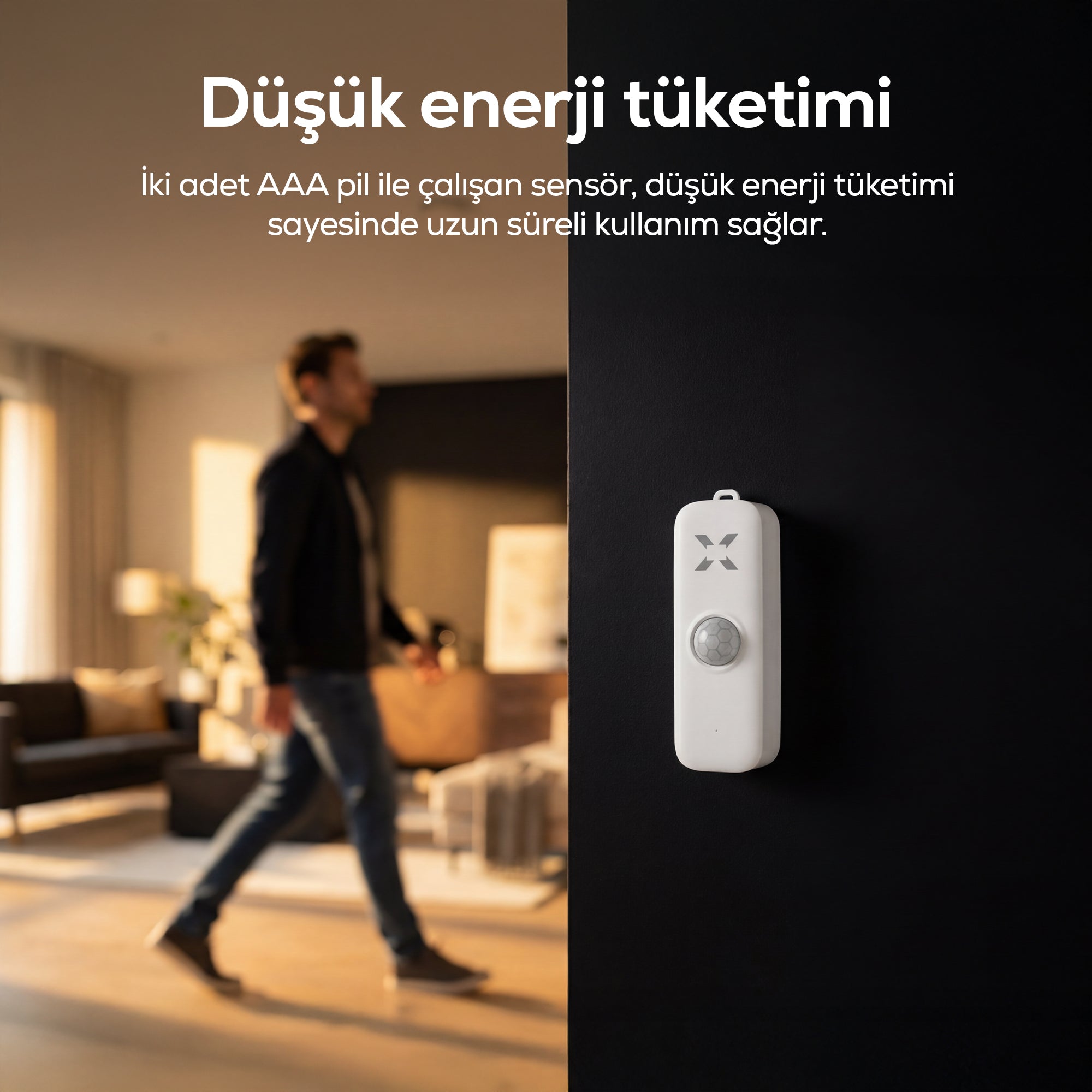 Hareket Sensörü | Akıllı, Wi-Fi, Hub Gerektirmez, Kablosuz PIR, Güvenlik Dedektörü, Anlık Bildirim (X7501)
