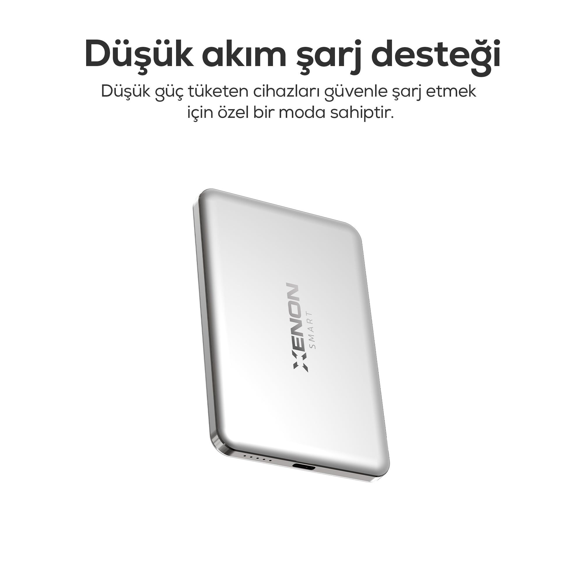 Kablosuz Powerbank 15W | 5000 Mah, Manyetik, 22.5W PD USB-C, İnce Alüminyum Gövde (X6440)
