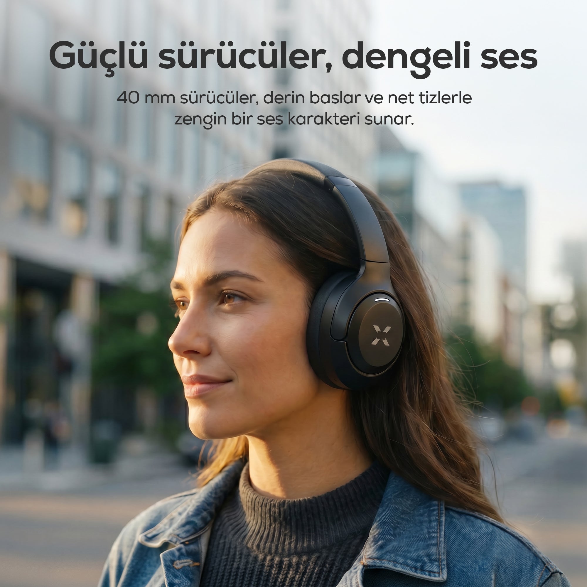 Bluetooth Kulaklık ANC | 600 mAh, BT 5.4, Şeffaf Mod, Hızlı Şarj (X6720)