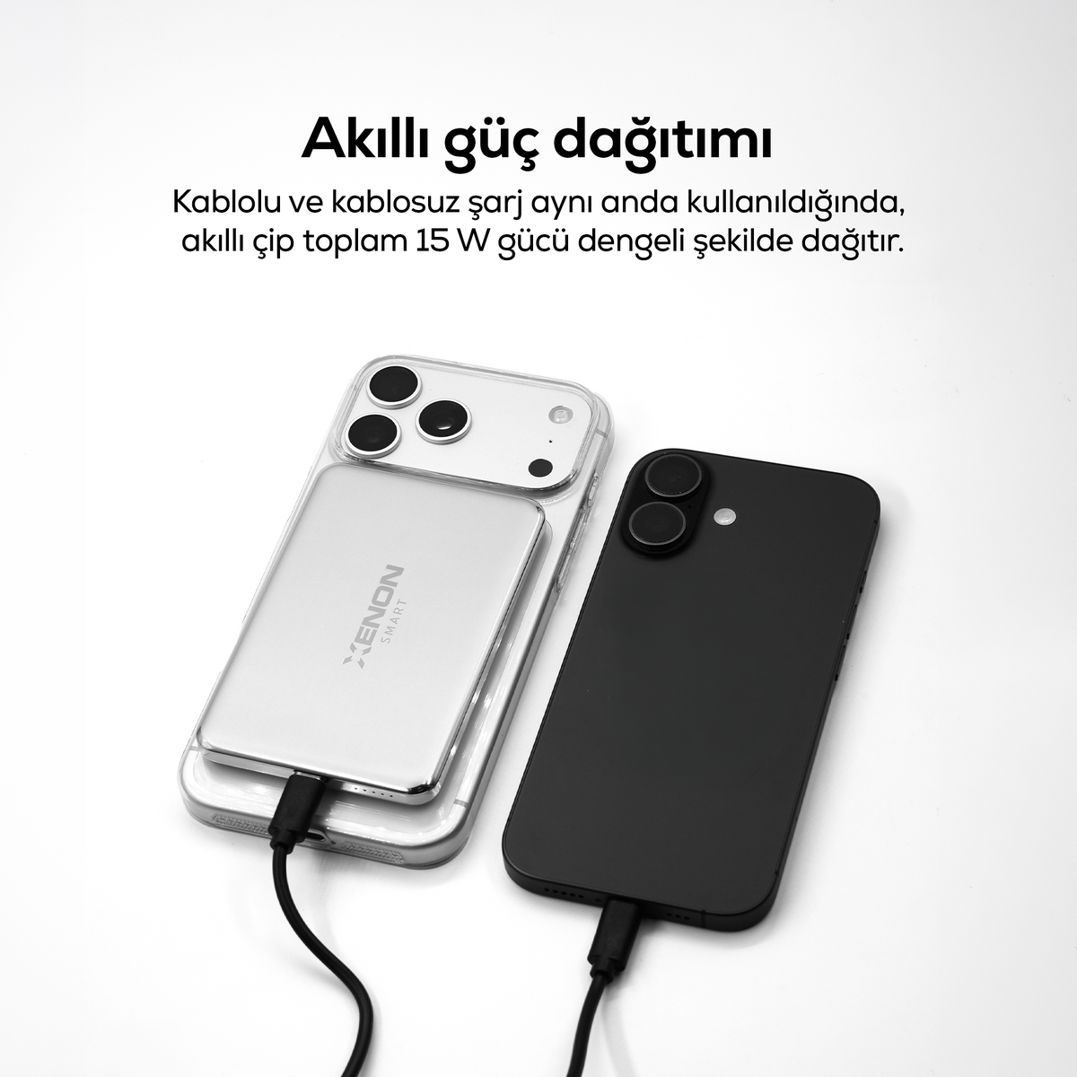 Kablosuz Powerbank 15W | 5000 Mah, Manyetik, 22.5W PD USB-C, İnce Alüminyum Gövde (X6440)