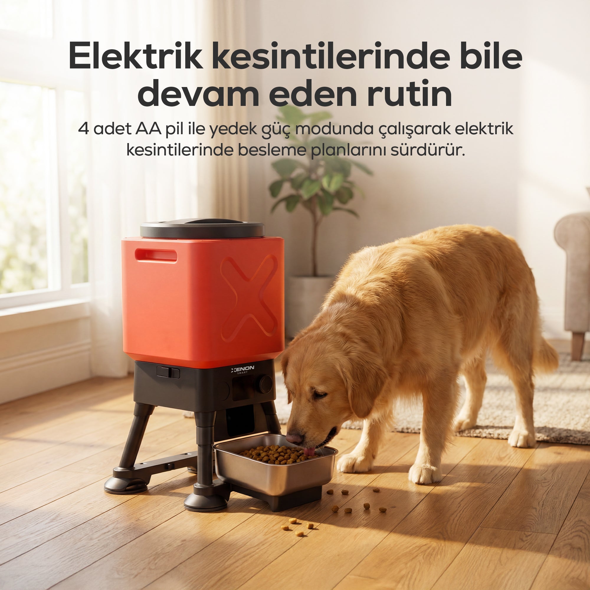 Köpek Mama Kabı | Akıllı, Uygulama Kontrol, 14L, Yükseltilmiş Ortopedik Tasarım, Çelik Kase (X8631)