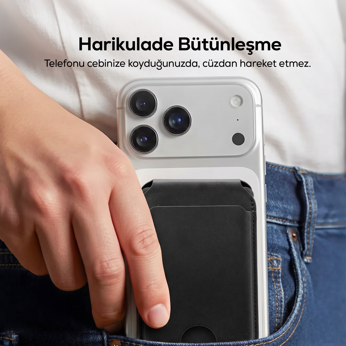 Akıllı MagSafe Cüzdan | Find My Desteği, Manyetik Standlı, Takip Edilebilir Cüzdan (X6608)