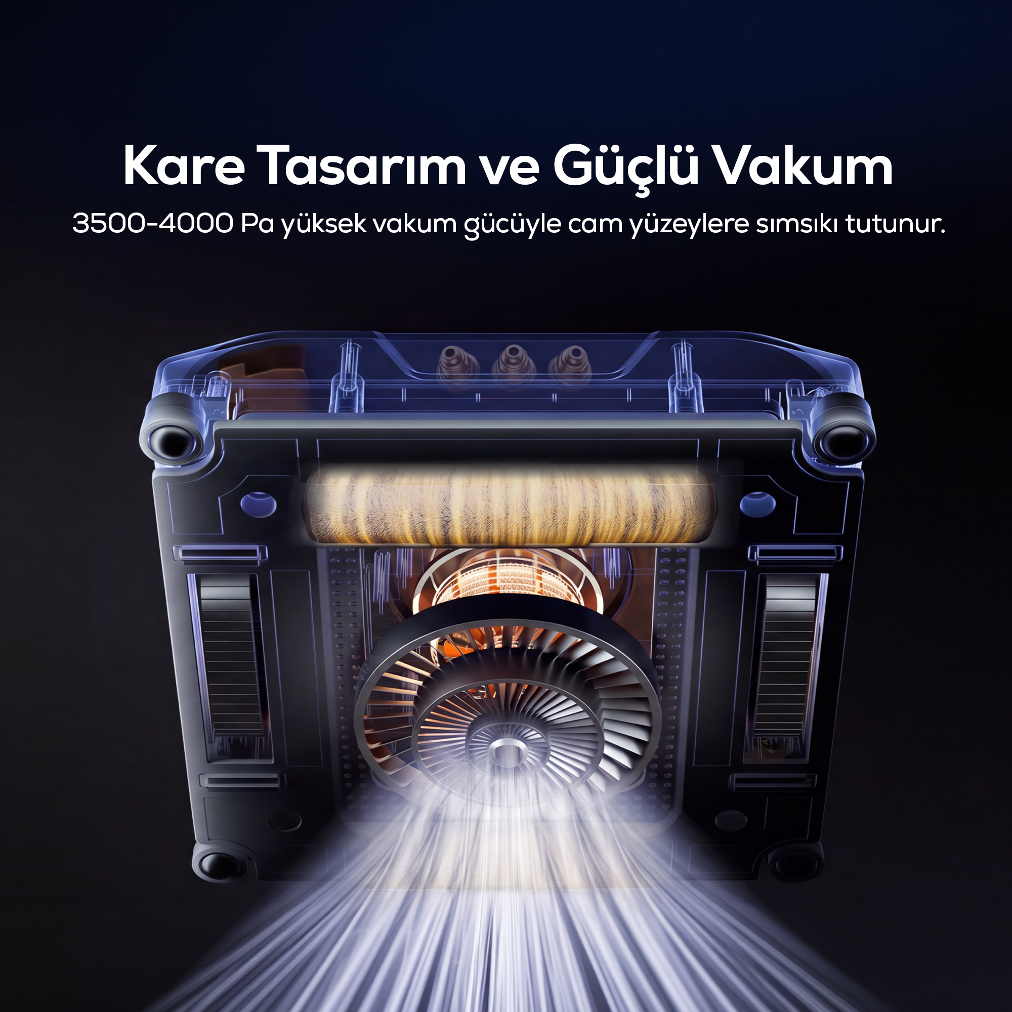 Elo Pro Cam Silme Robotu | 3 Yönlü Su Püskürtme, 4000 Pa, WiFi, Mobil Kontrol, Kumandalı (X8682)