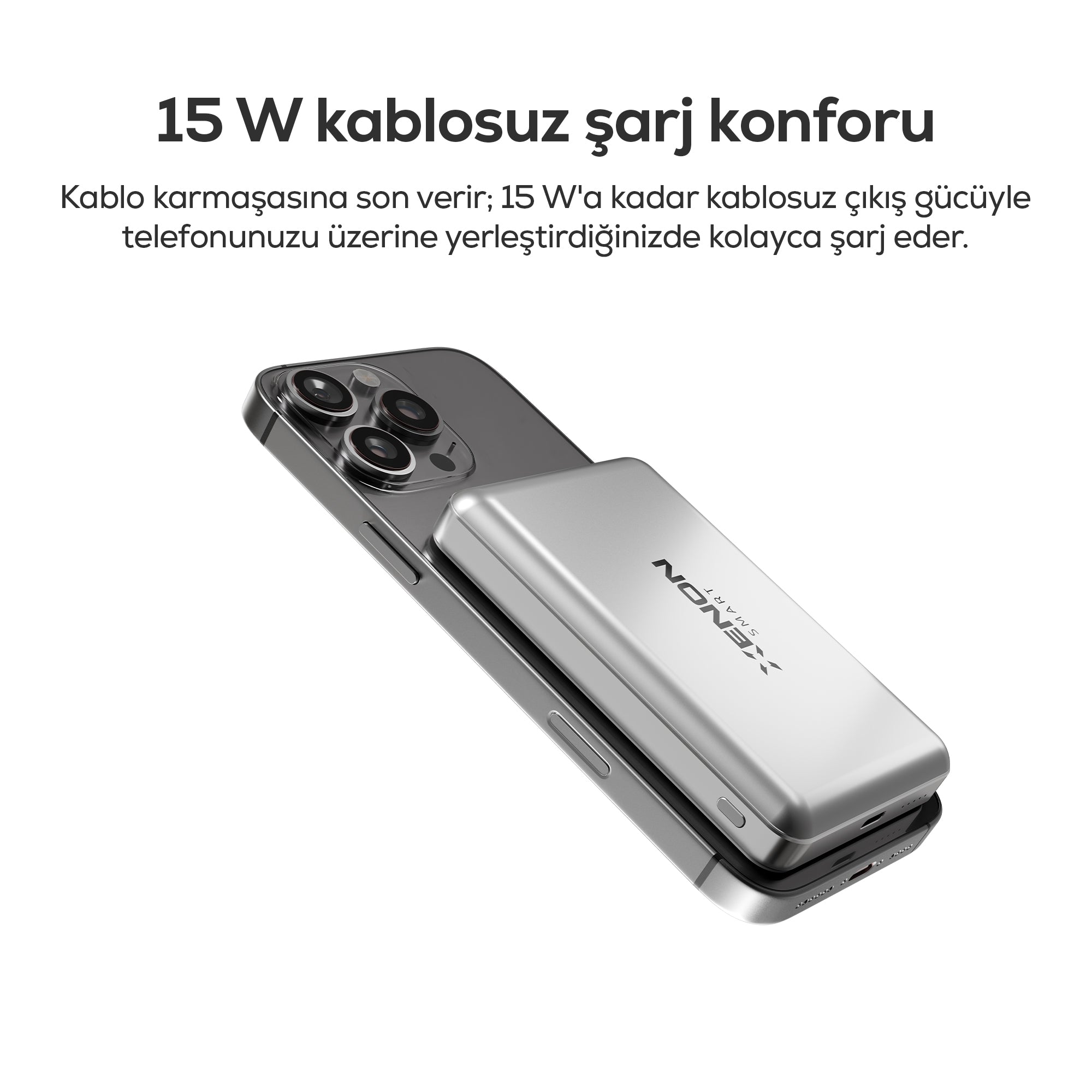 MagSafe Powerbank | 10000 mAh, 15W Kablosuz, 22.5W Hızlı Şarj, Alüminyum Kasa (X6441)