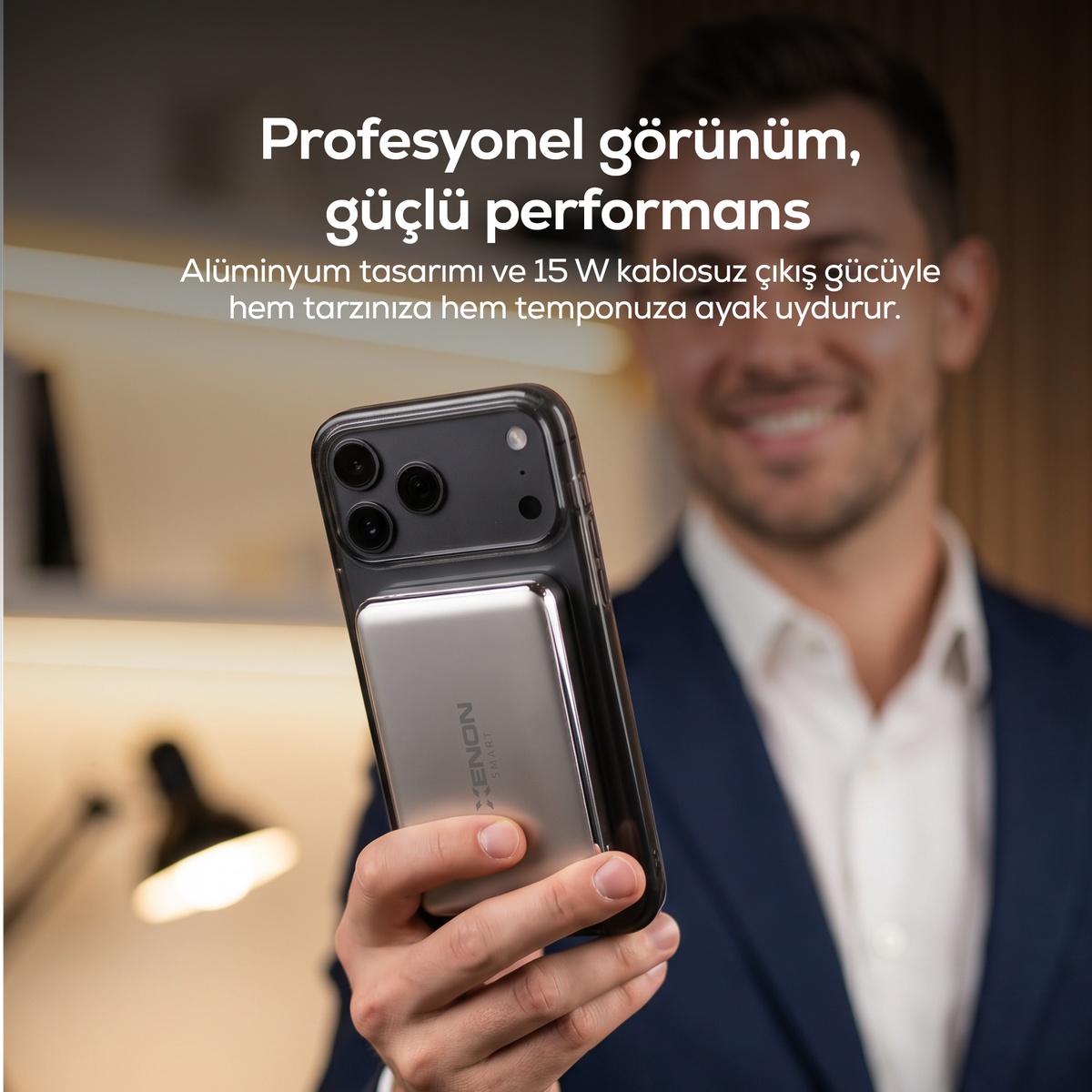 MagSafe Powerbank | 10000 mAh, 15W Kablosuz, 22.5W Hızlı Şarj, Alüminyum Kasa (X6441)