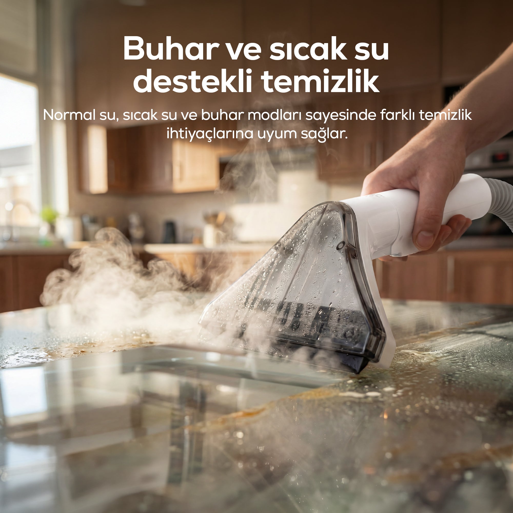 Buharlı Halı Yıkama & Koltuk Temizleme Makinesi 1700W | 16kPa Vakum, Buhar, Sıcak Su, Turbo (X6161)
