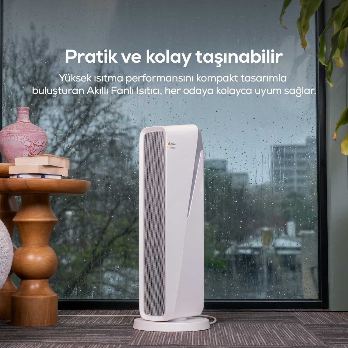 Fanlı Isıtıcı | 2000W, Mobil Kontrol, Kule Tipi, Güvenlikli, 3 Kademeli, Akıllı Isıtıcı (X7440)