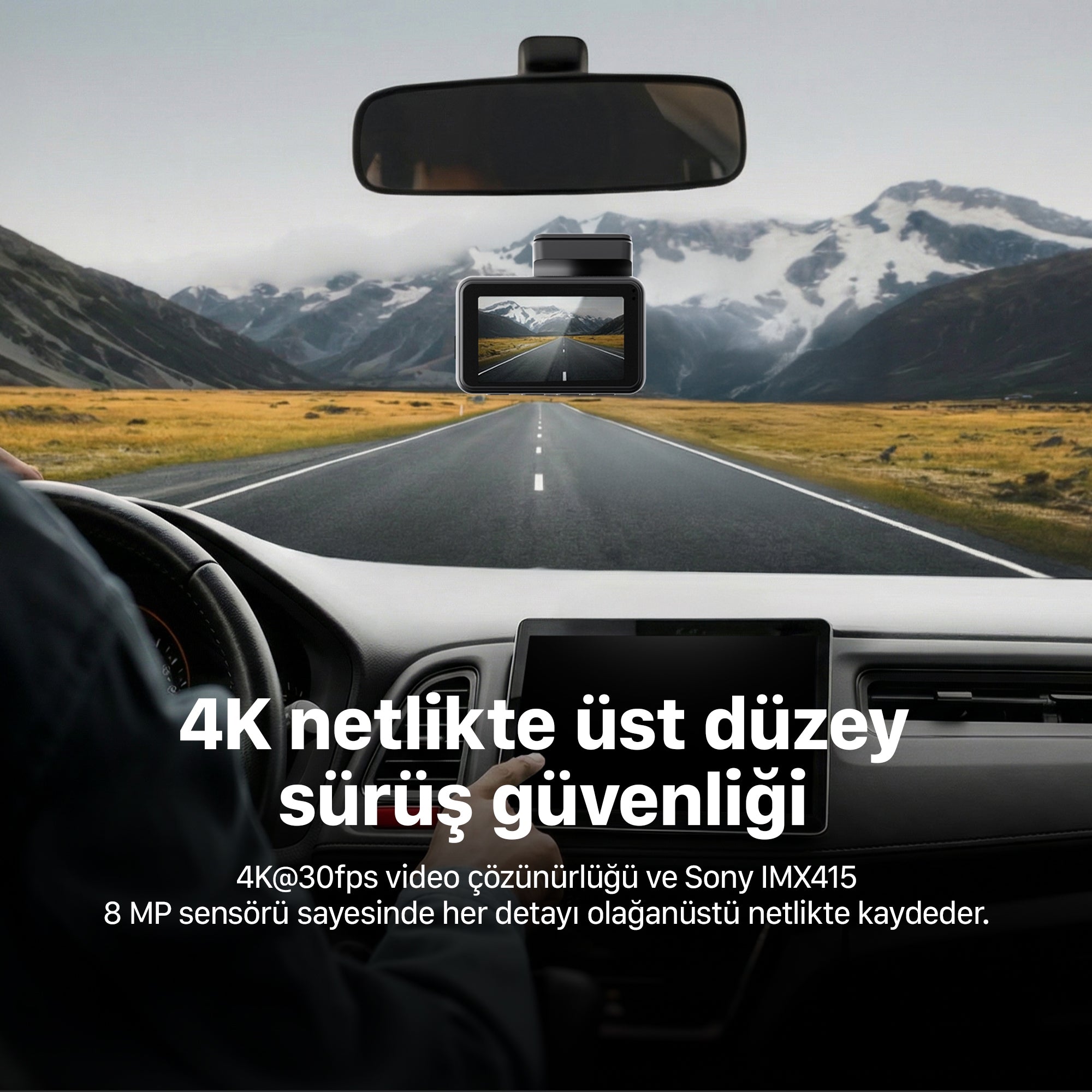 Satürn Araç Kamerası 4K Sony IMX415 | ADAS Güvenlik, Ön Arka Çift Kayıt, GPS, 5GHz WiFi, 512GB SD (X6454)