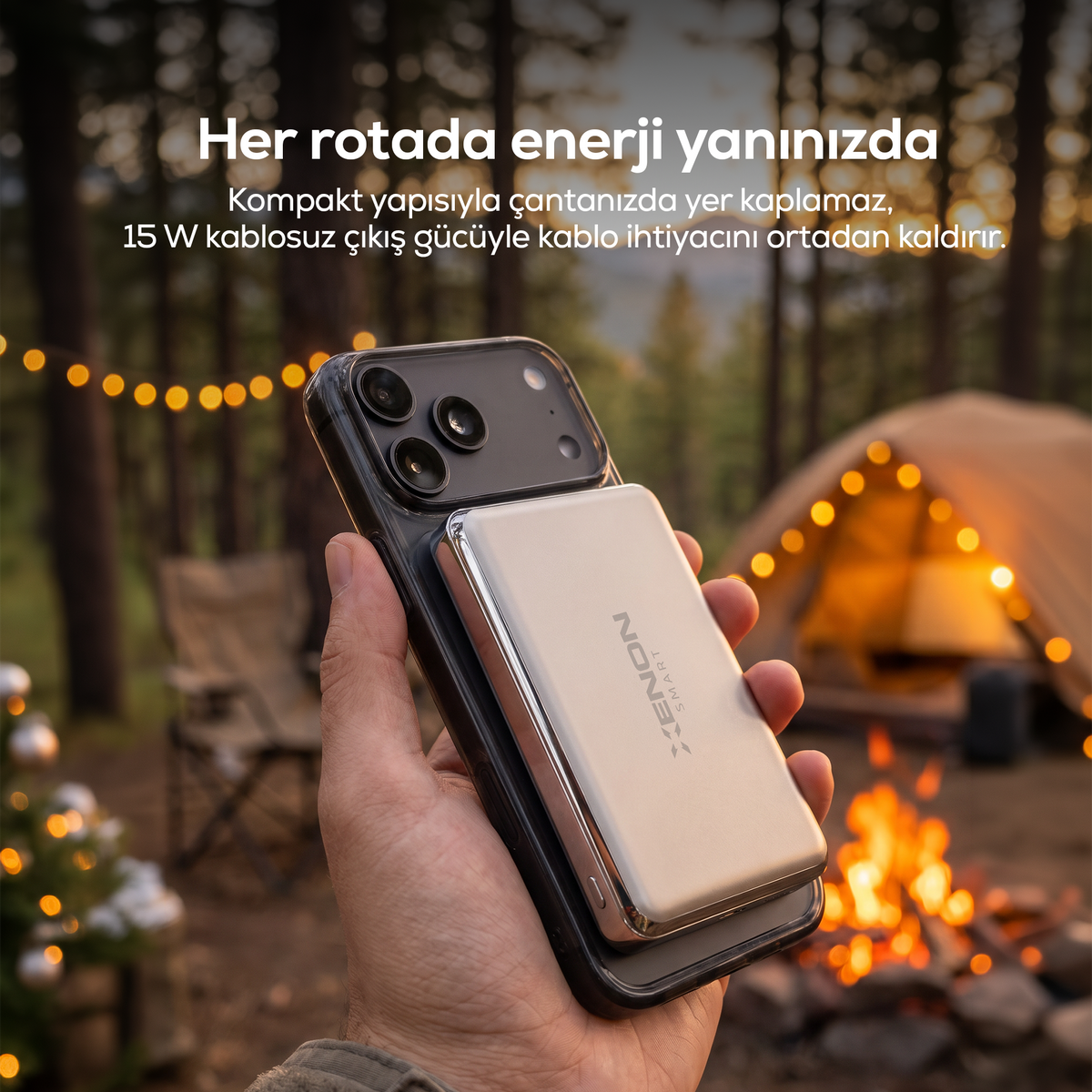 MagSafe Powerbank | 10000 mAh, 15W Kablosuz, 22.5W Hızlı Şarj, Alüminyum Kasa (X6441)
