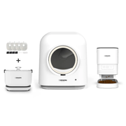 Akıllı Kedi Tuvaleti, Mama Kabı ve Bataryalı Çelik Su Pınarı 4'lü Pet Seti