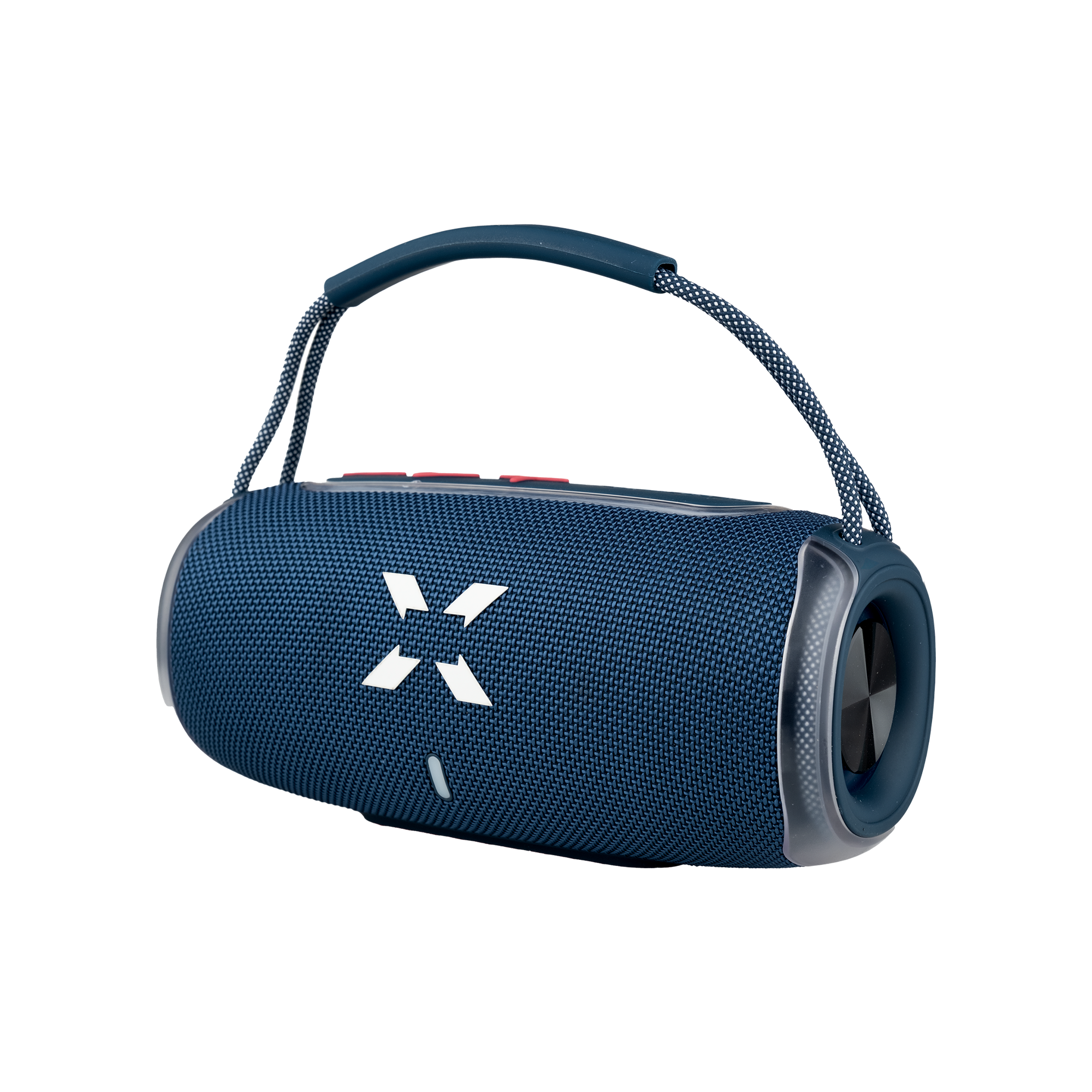 Ses Bombası | 20W, Bluetooth Hoparlör, 3600 mAh, RGB Işık, TWS Stereo, Taşınabilir Hoparlör (Mavi - X6701)