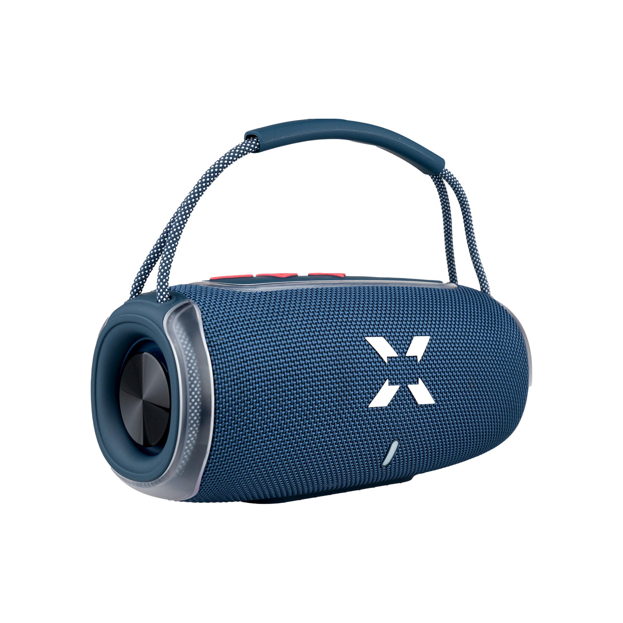 Ses Bombası | 20W, Bluetooth Hoparlör, 3600 mAh, RGB Işık, TWS Stereo, Taşınabilir Hoparlör (Mavi - X6701)