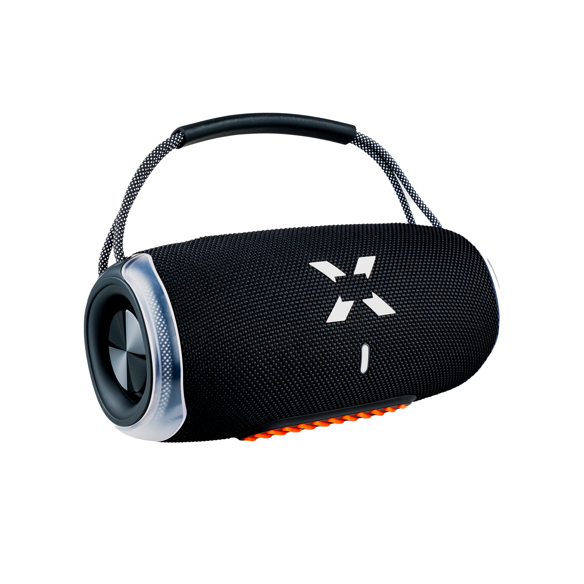 Ses Bombası | 20W, Bluetooth Hoparlör, 3600 mAh, RGB Işık, TWS Stereo, Taşınabilir Hoparlör (Siyah - X6701)