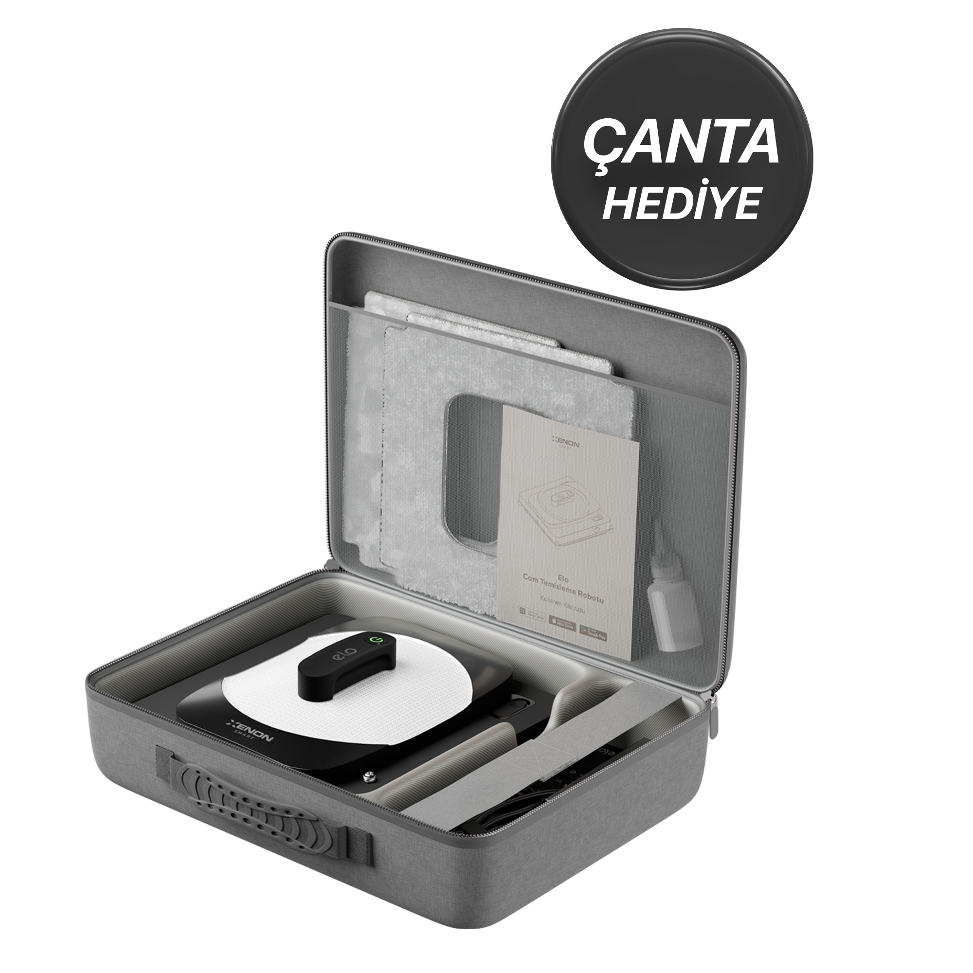 Elo Cam Temizleme Robotu ve Mop 6 Adet