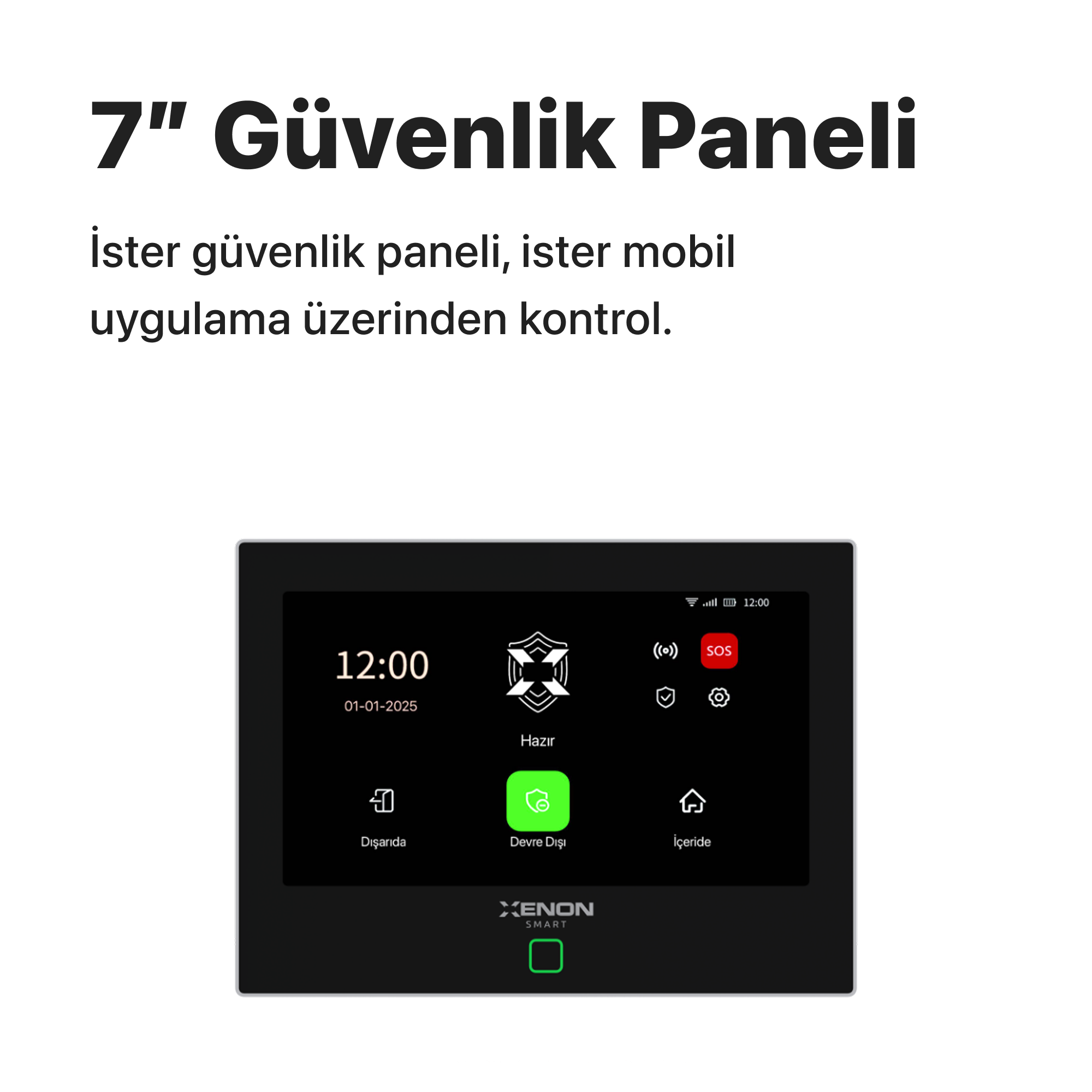 Ev Güvenlik Sistemi | Panel ve Mobil Kontrollü, Hırsız Alarm Kiti, Kablosuz, Sirenli (X7570)