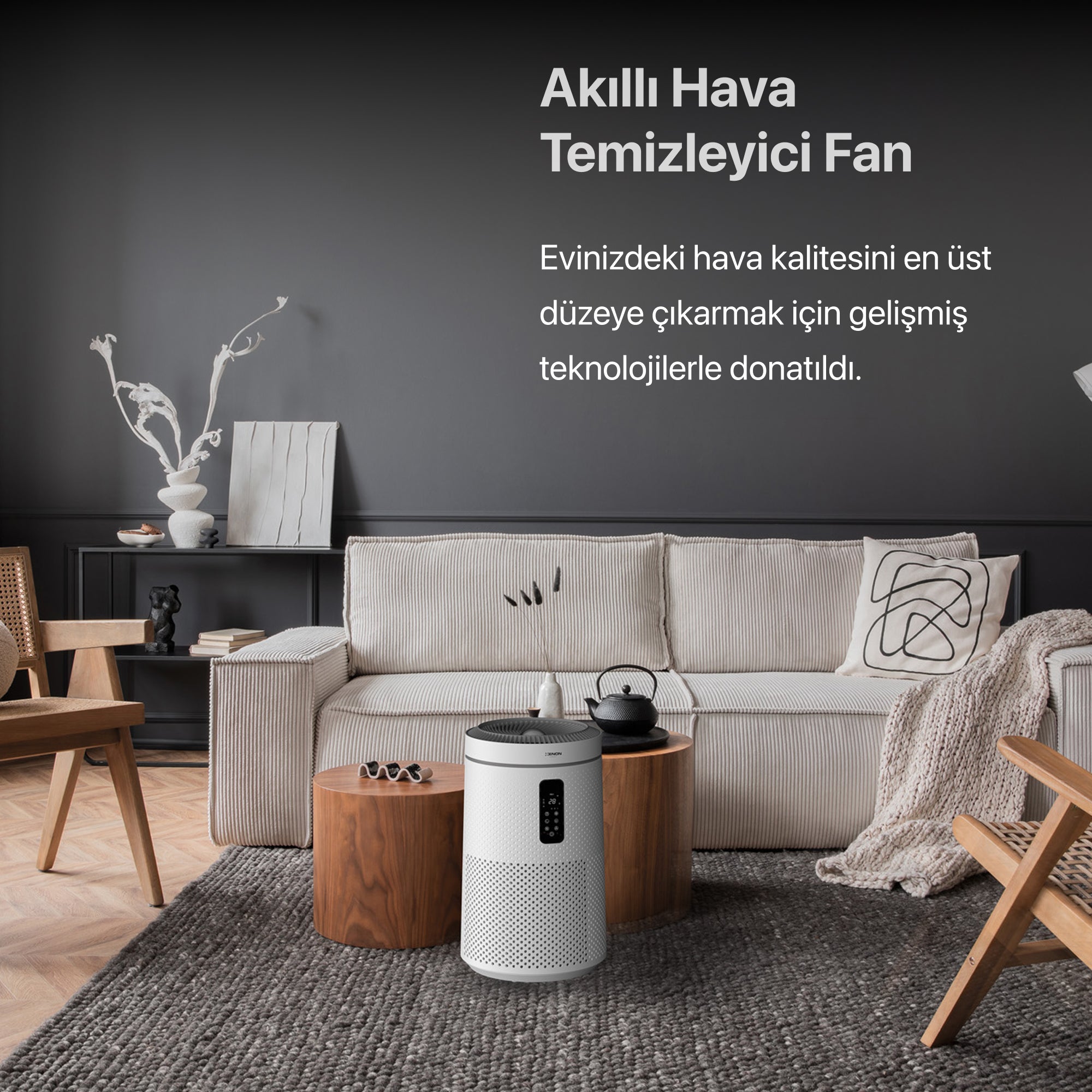 Gece Lambalı Akıllı Hava Temizleyici | Xenon Smart