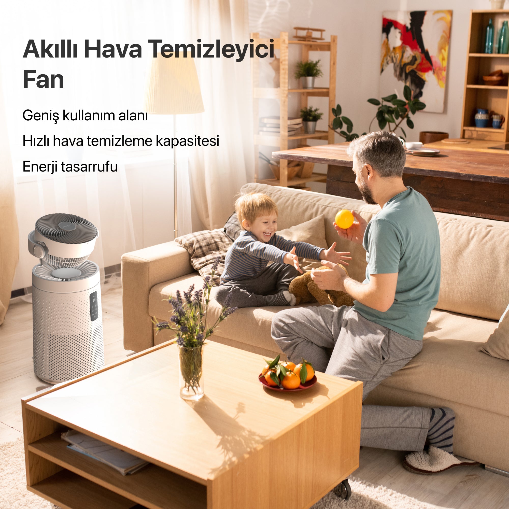 Akıllı Hava Temizleyici Fanlı