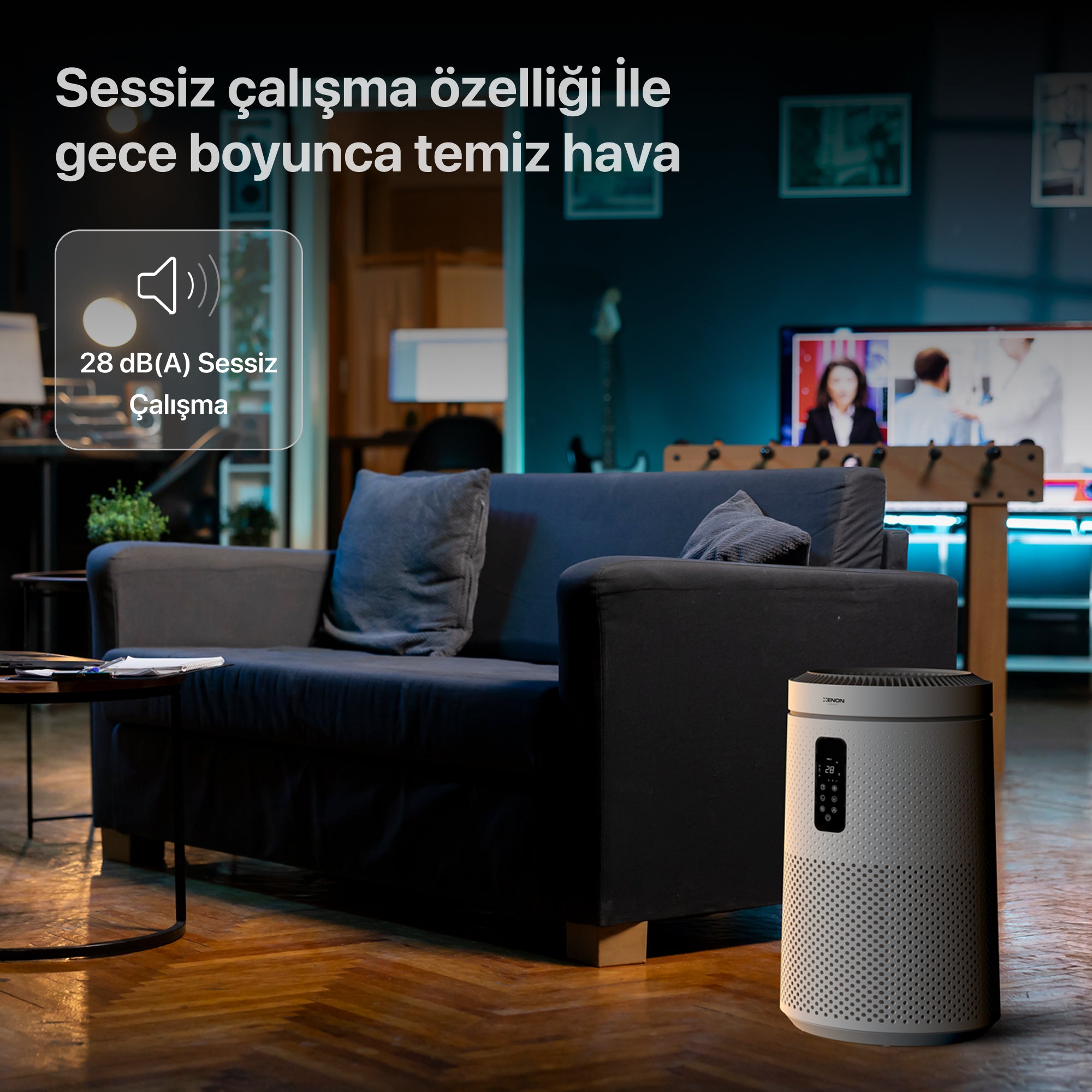 Gece Lambalı Akıllı Hava Temizleyici | Xenon Smart