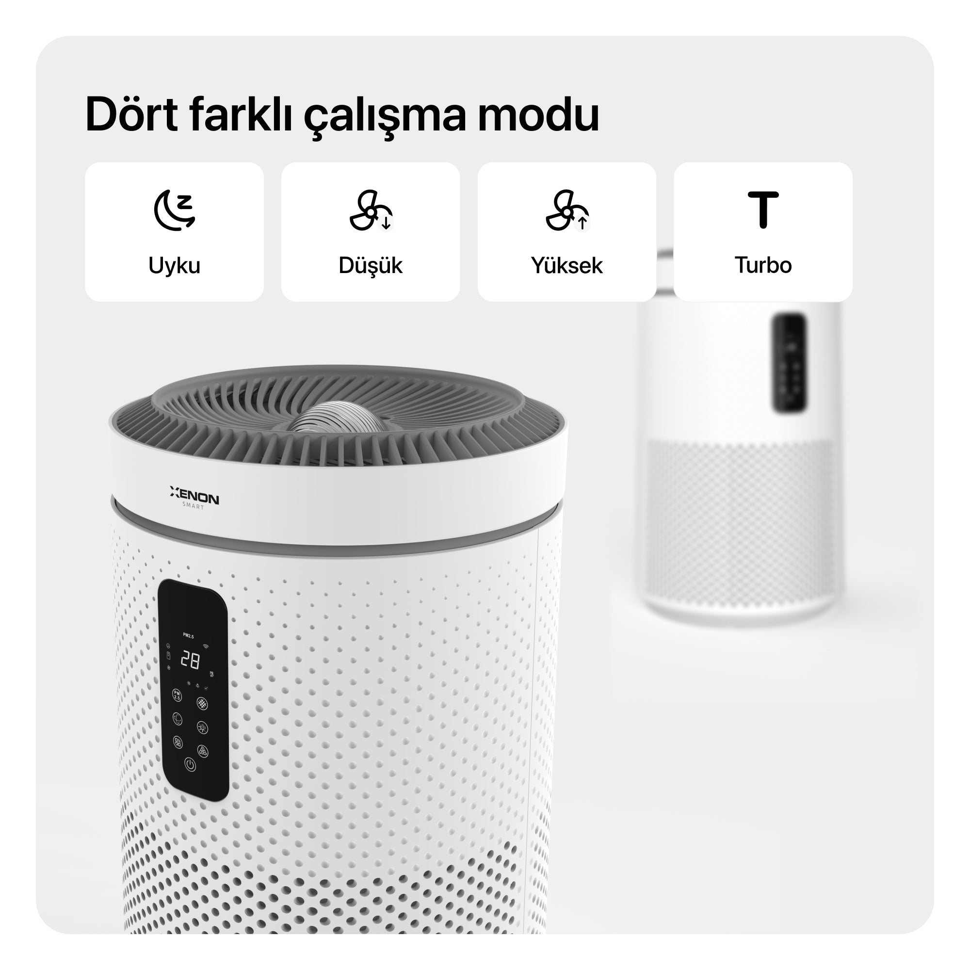 Gece Lambalı Akıllı Hava Temizleyici | Xenon Smart