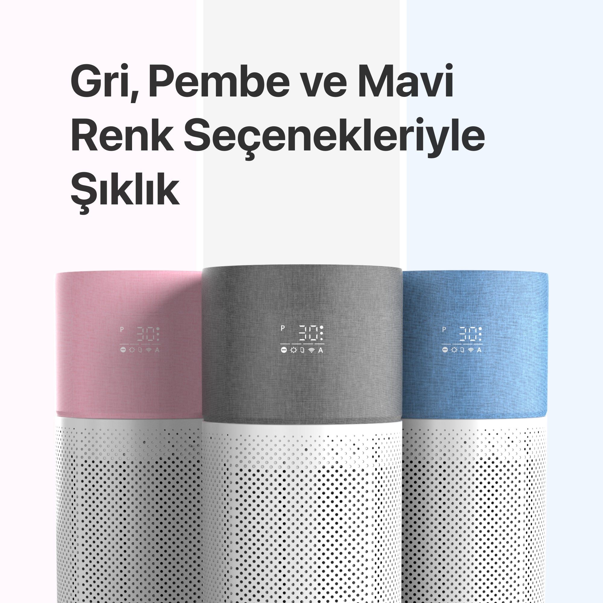 Akıllı Hava Temizleyici Gri