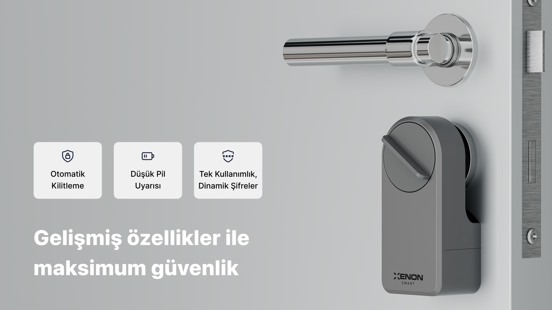Akıllı Motorlu Kapı Kilidi Parmak İzi Şifre