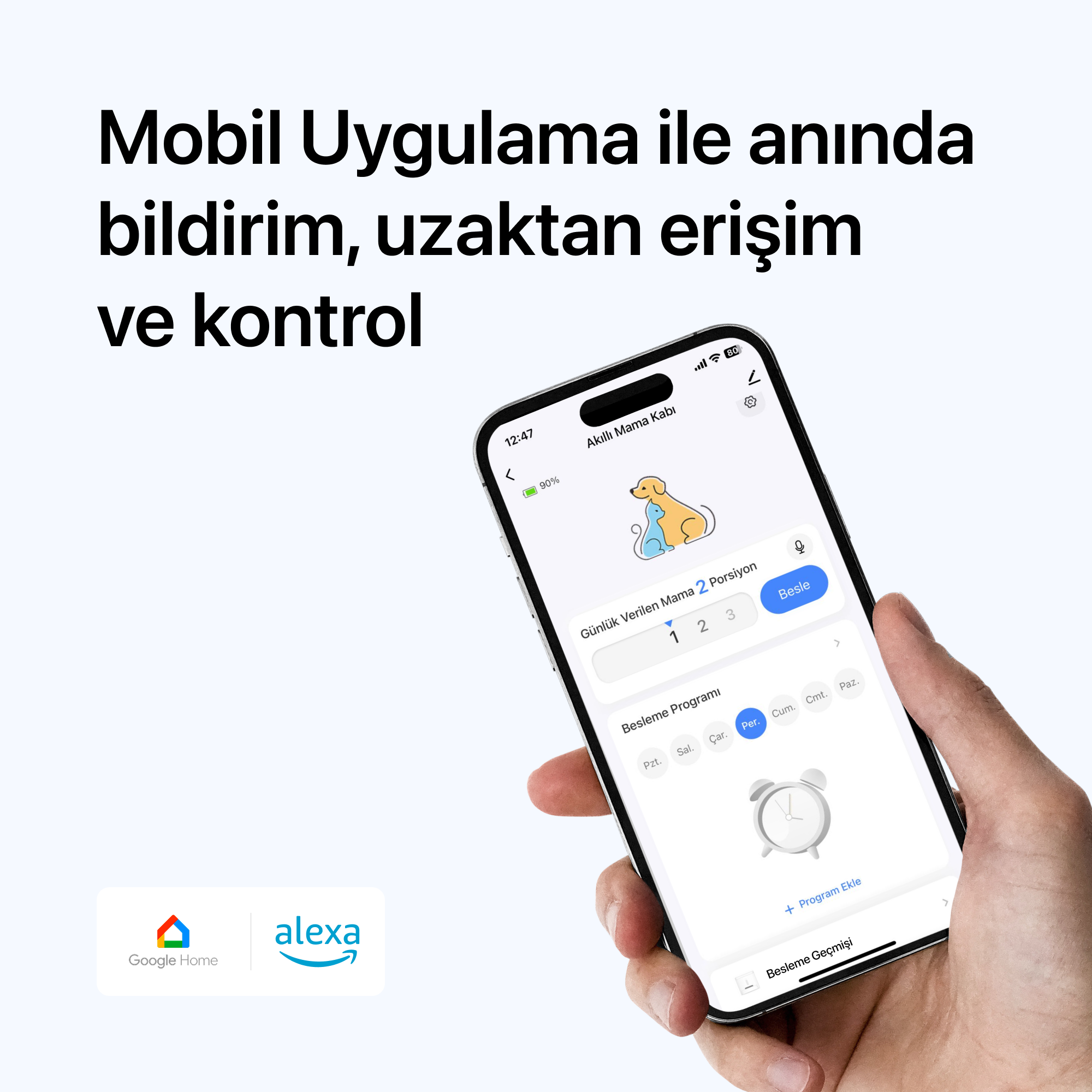 Akıllı Mama Kabı Beyaz