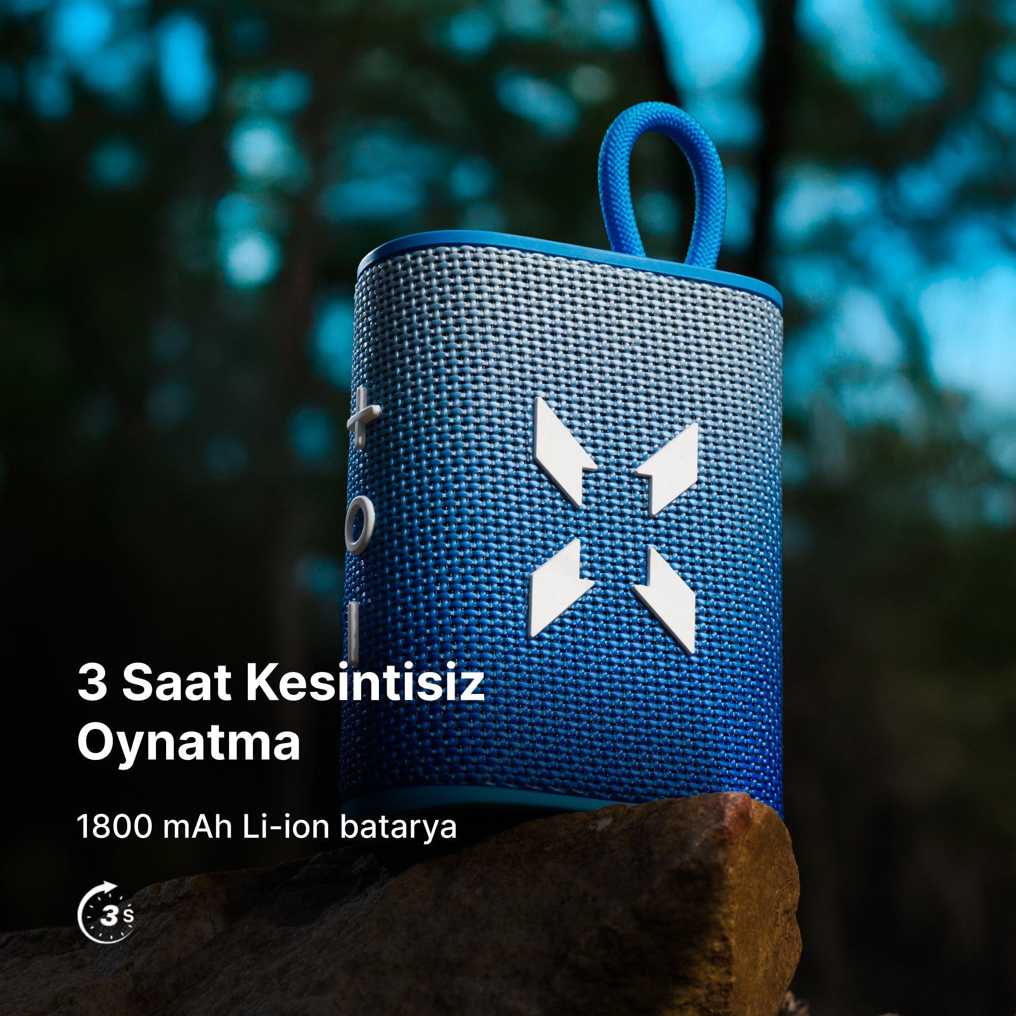 Beyaz - Mavi Bluetooth Hoparlör | Xenon Smart