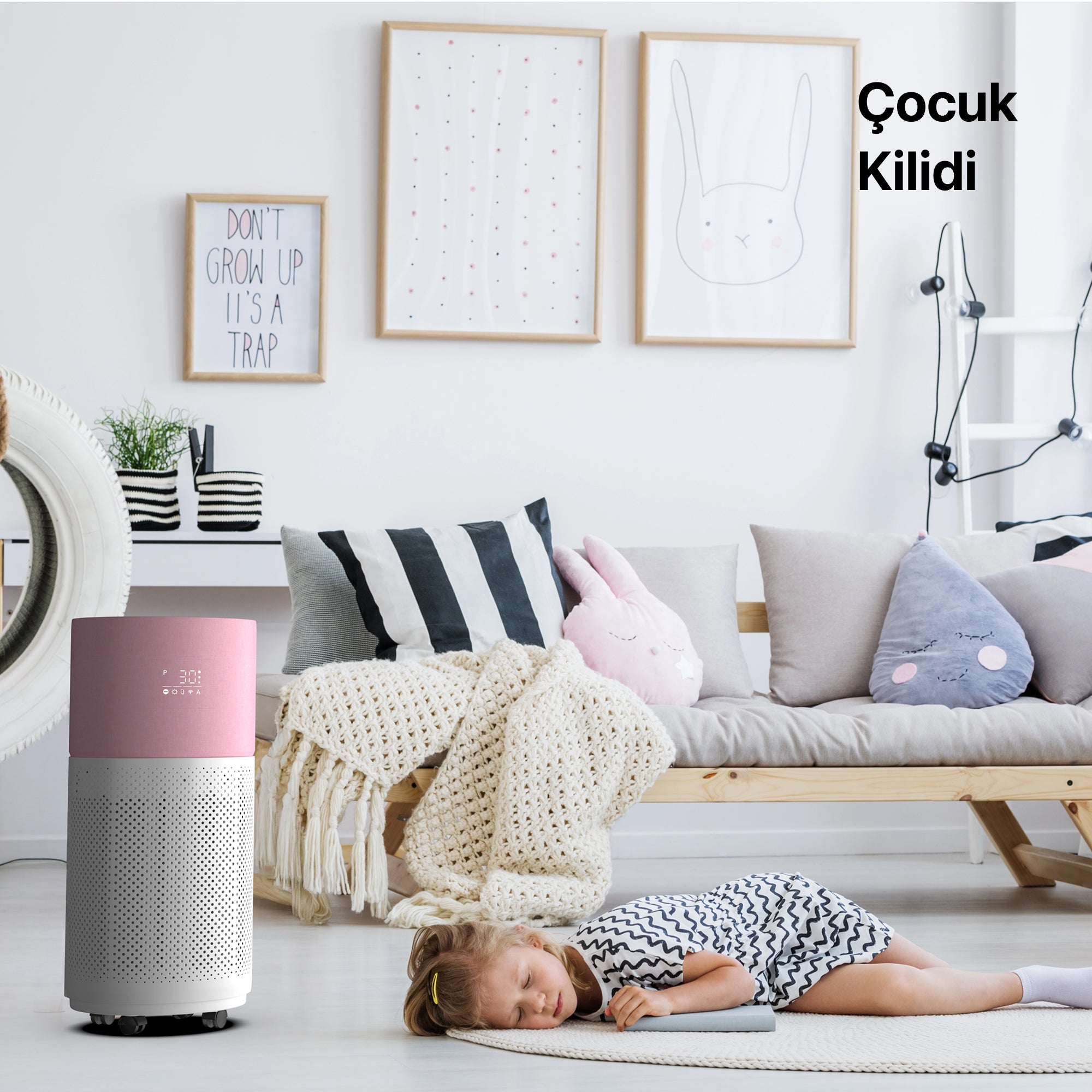 Pembe Akıllı Hava Temizleyici | Xenon Smart