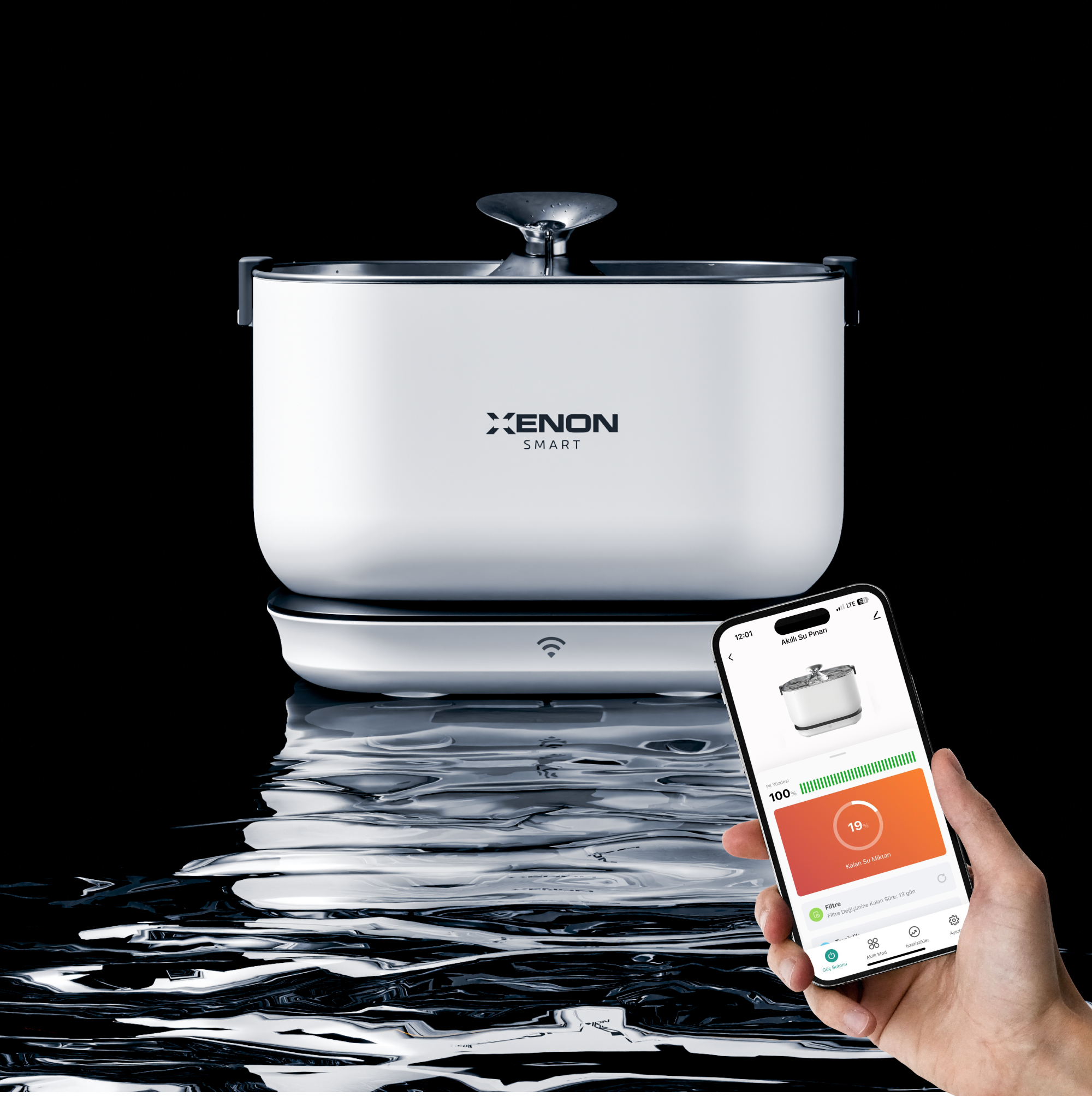 Akıllı Kablosuz Su Pınarı Bataryalı