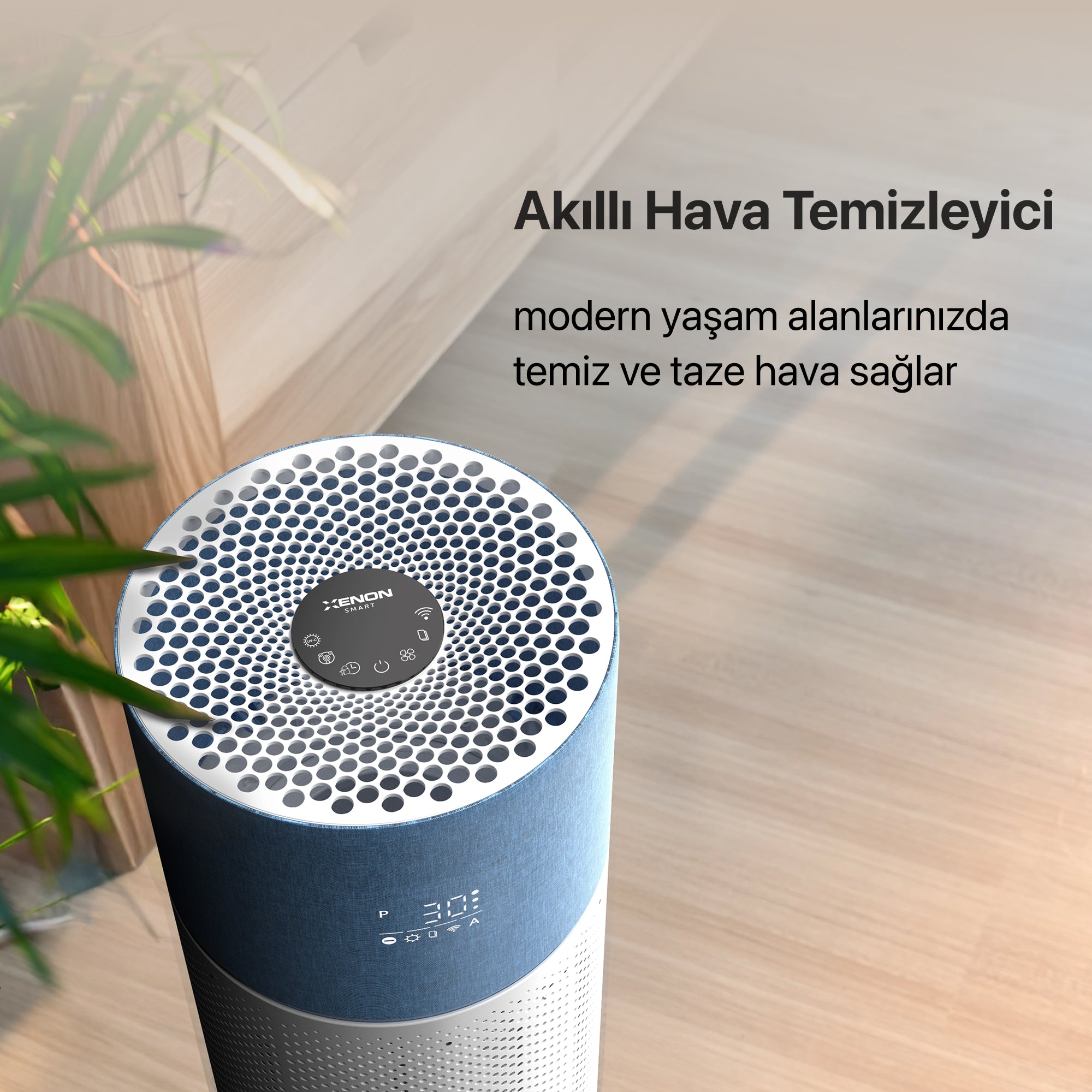 Akıllı Hava Temizleyici Mavi