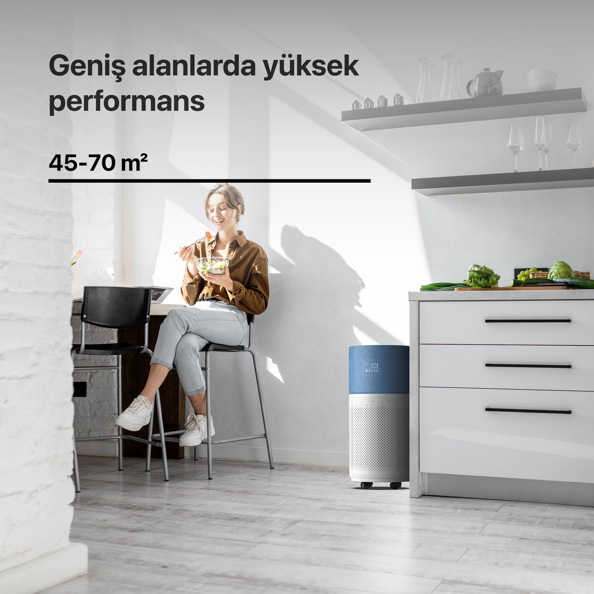 Akıllı Hava Temizleyici Mavi