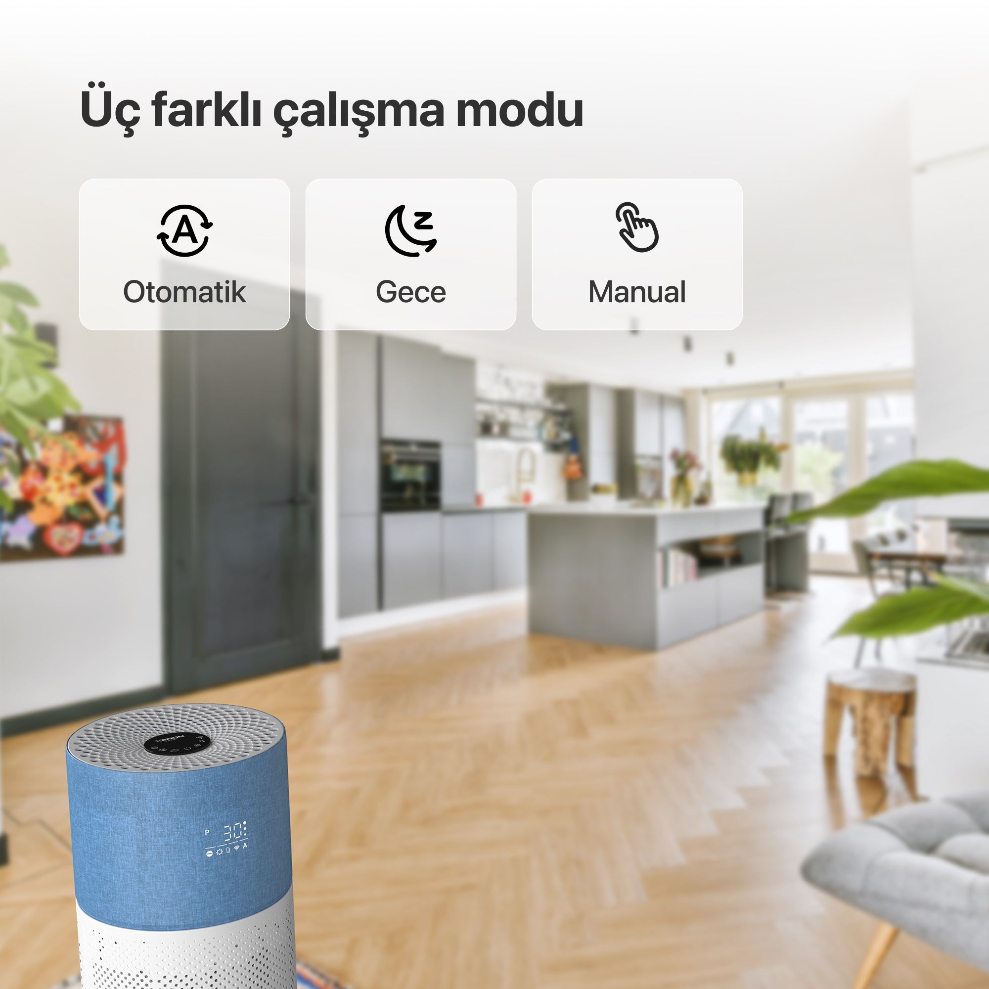 Mavi Akıllı Hava Temizleyici| Xenon Smart