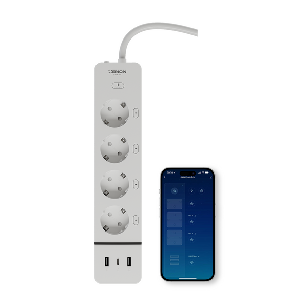 Akıllı Çoklu Priz |  Wi-fi, 3 Port USB + 4 Priz, Sesli Komut ve Mobil Kontrol, Akım Korumalı Priz (X7087)