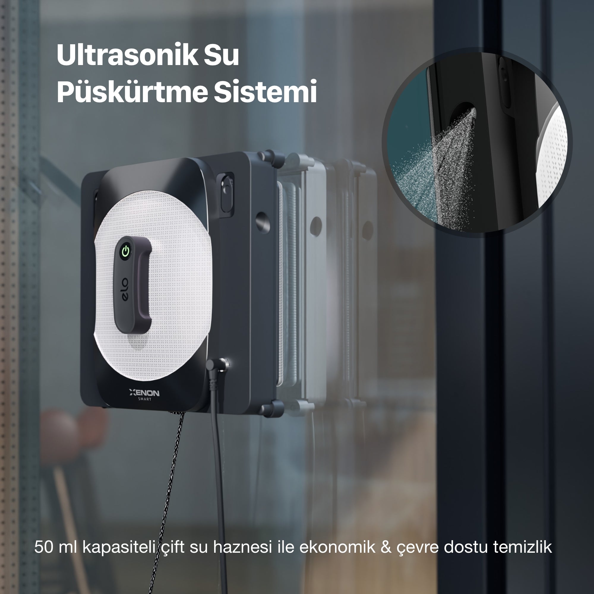 Elo Cam Temizleme Robotu ve Mop 6 Adet