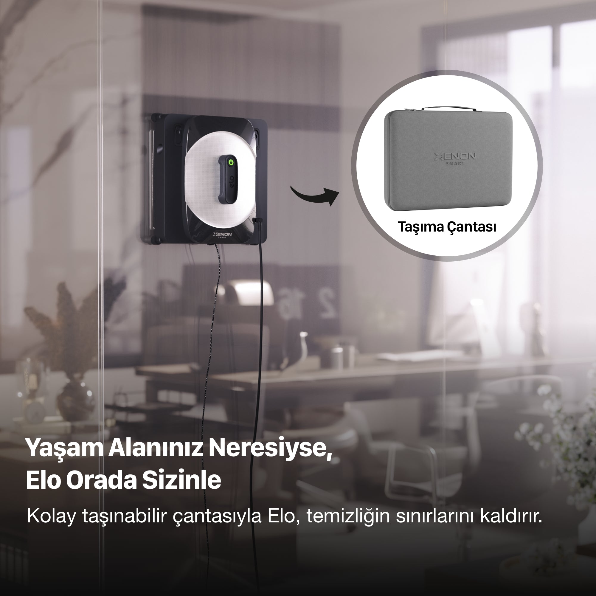 Elo Cam Temizleme Robotu ve Mop 6 Adet