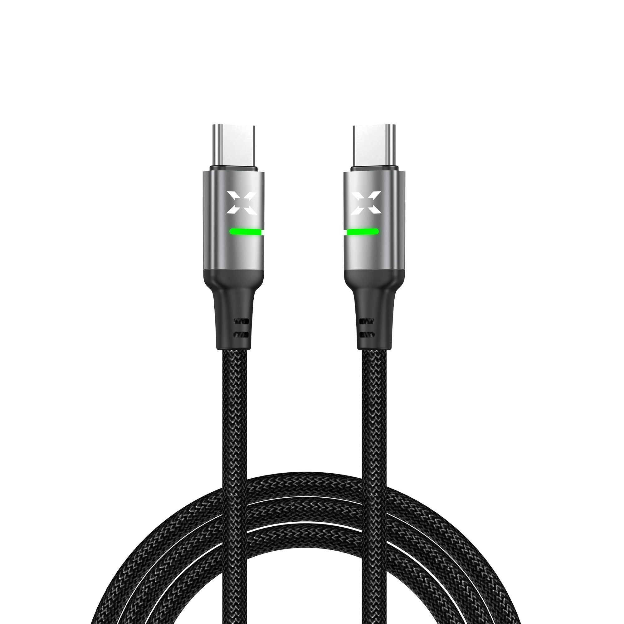 Type C Hızlı Şarj Kablosu | Type-C to Type-C, 60W, 480 Mpbs, 2m, PD, Örgü, Led Göstergeli (X6422)