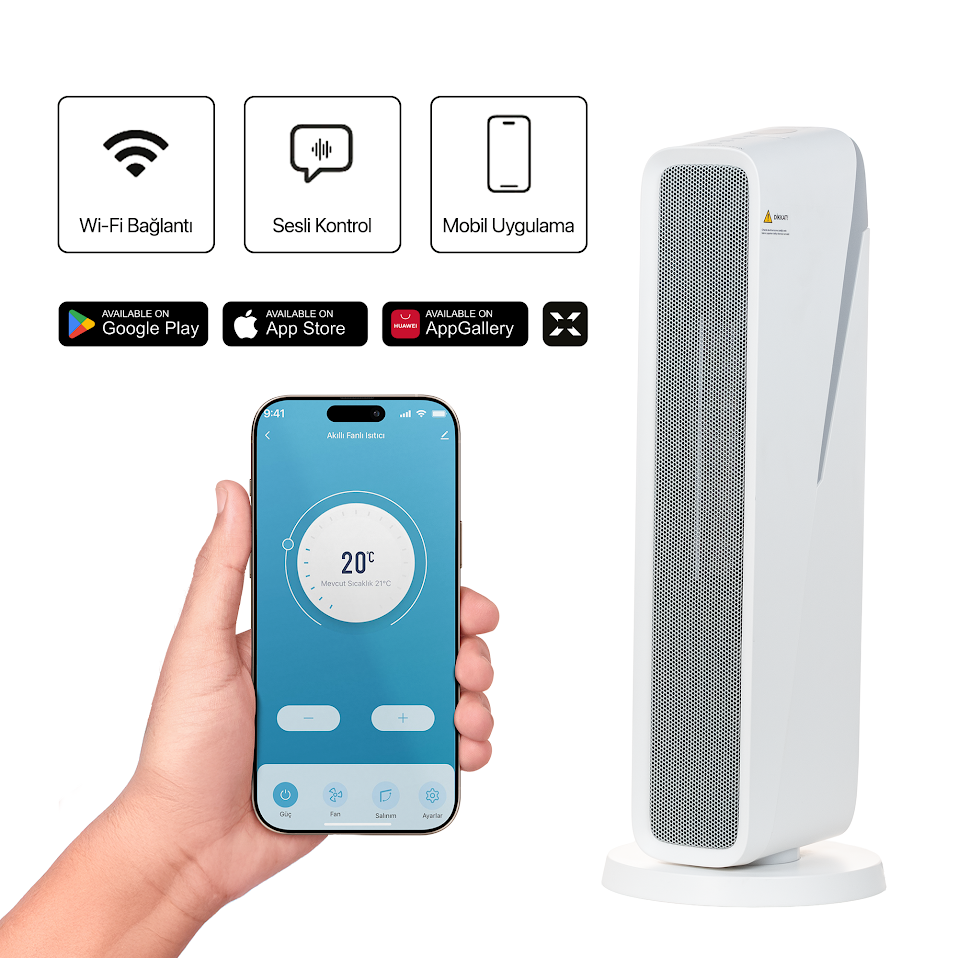 Akıllı Hava Isıtıcı, Termostat ve Ampul Seti