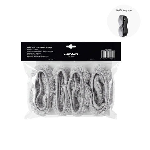 Elo Lite Cam Silme Robotu Yedek Mop | 8 Adet Mikrofiber Yedek Mop (X8680 Uyumlu)