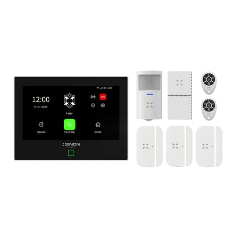 Ev Güvenlik Sistemi | Panel ve Mobil Kontrollü, Hırsız Alarm Kiti, Kablosuz, Sirenli (X7570)
