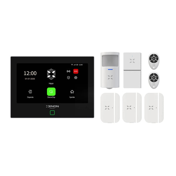 Ev Güvenlik Sistemi | Panel ve Mobil Kontrollü, Hırsız Alarm Kiti, Kablosuz, Sirenli (X7570)
