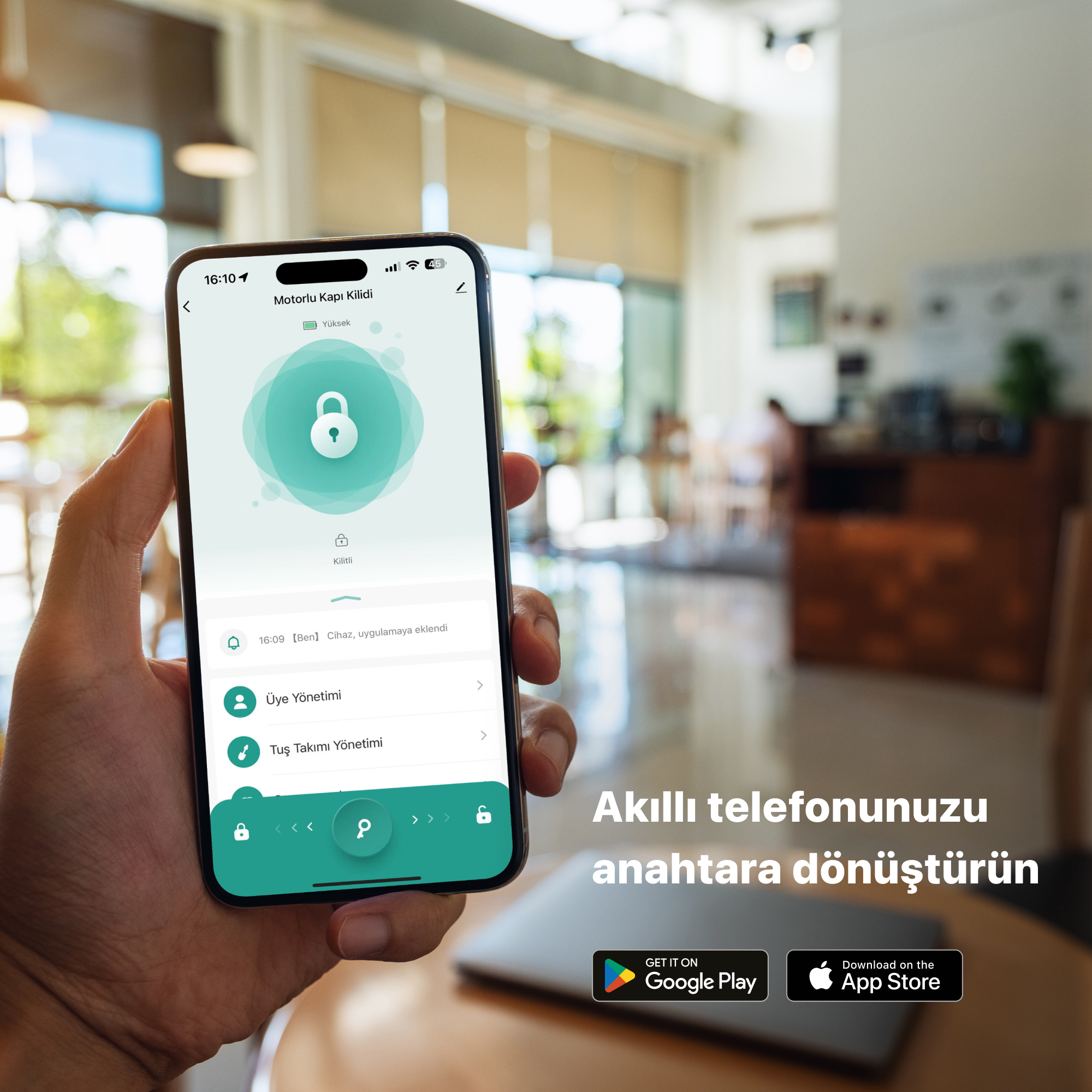 Akıllı Motorlu Kapı Kilidi, Smart Lock