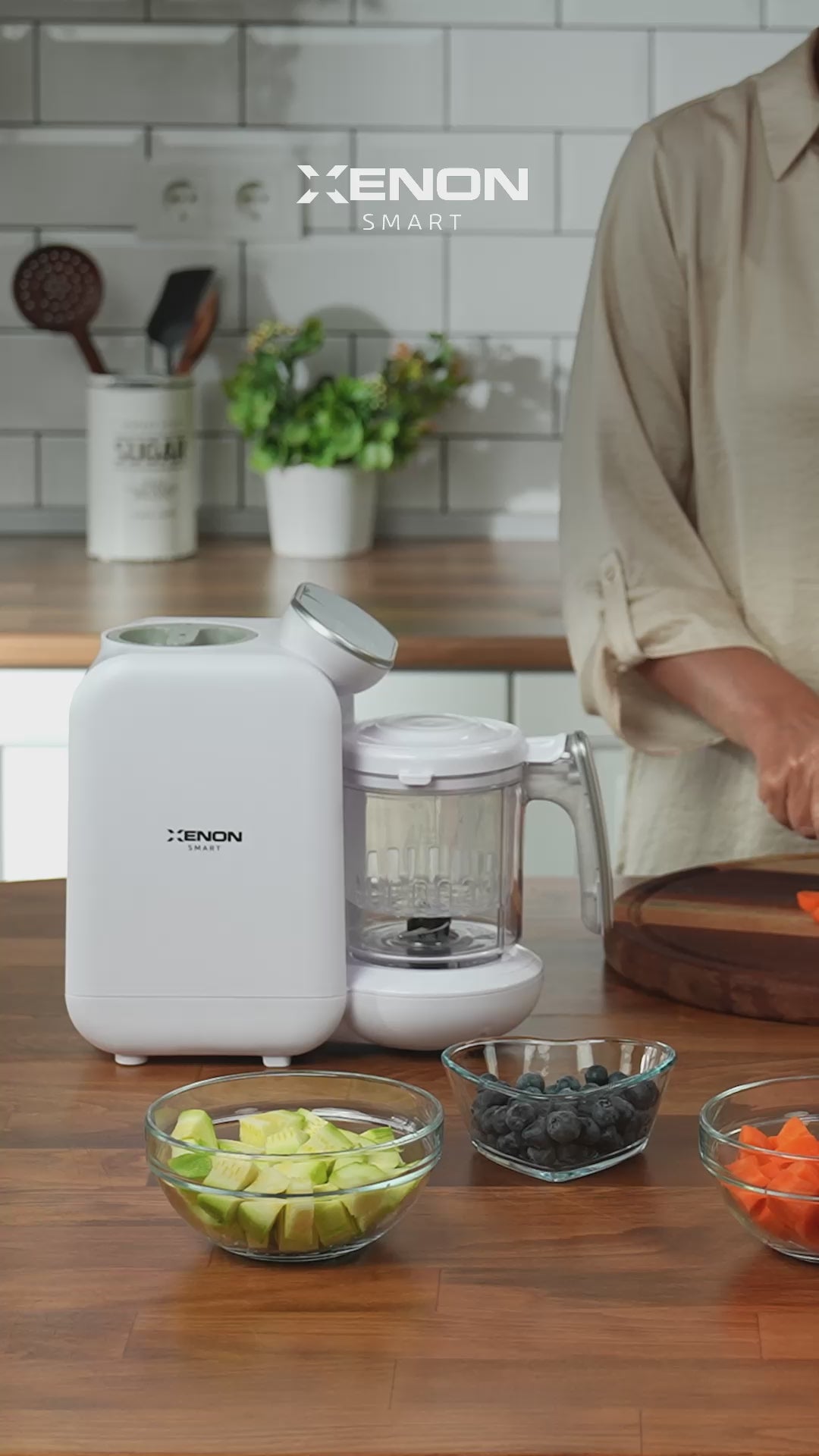 Videoyu yükle: 5'i 1 Arada Bebek Mama Robotu – Buharlı Pişirici, Blender ve Mama Hazırlama Makinesi (X1010)