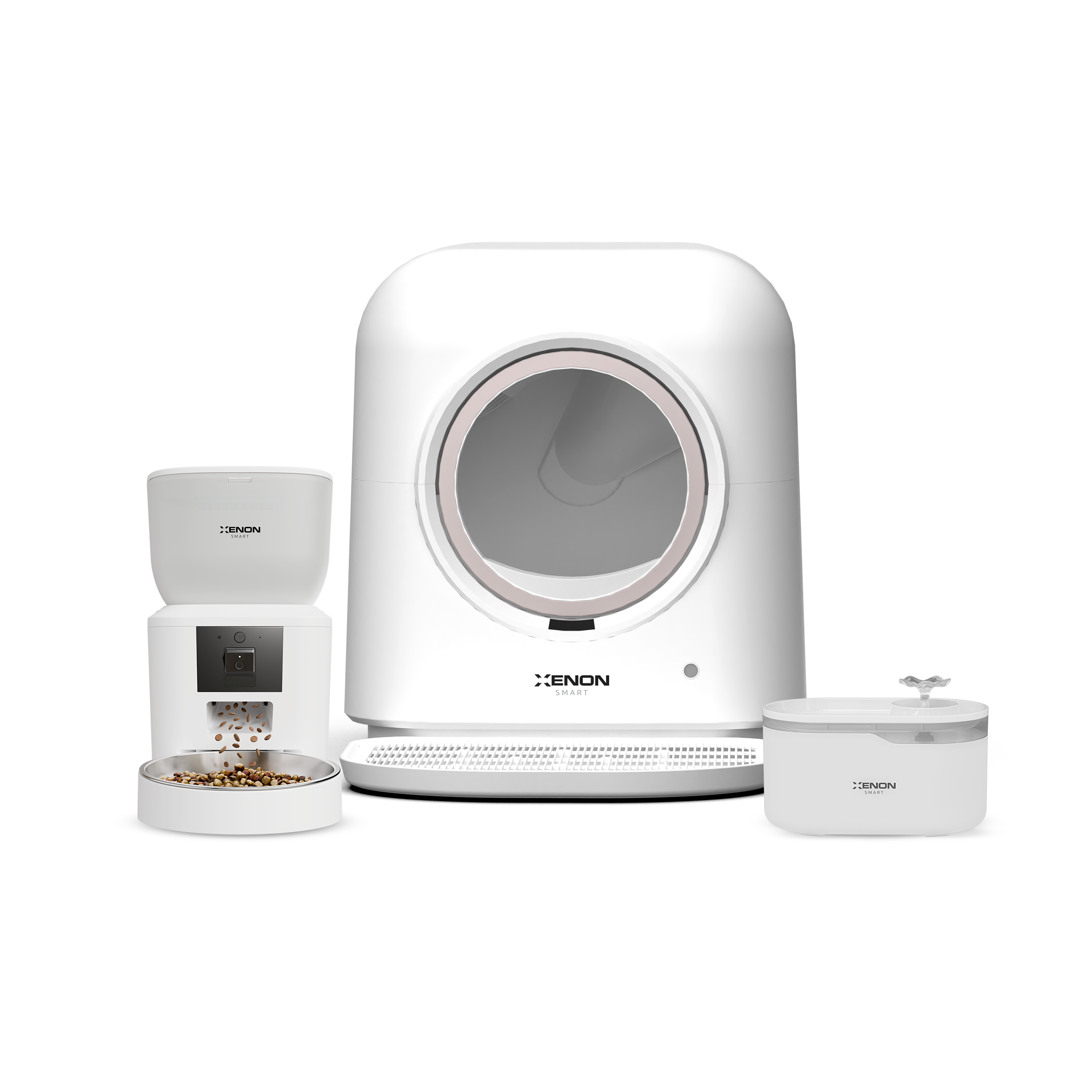 Akıllı Kedi Tuvaleti, Mama Kabı ve Su Pınarı 3'lü Pet Ürünleri Seti