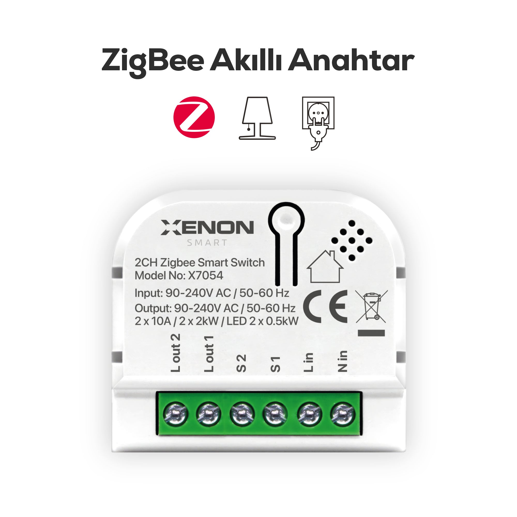 Zigbee Anahtar Modülü 2 Kanal