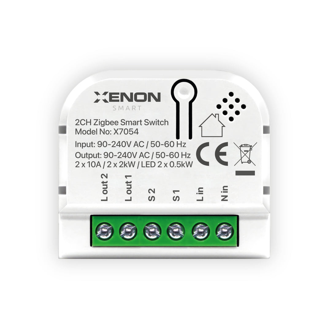 Akıllı Anahtar | Zigbee, 2 Kanal, Sıva Altı, Mobil Kontrol, Akıllı Röle (X7054)